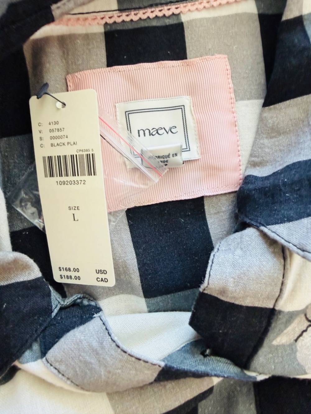 Anthropologie Maeve Mona Linen Blend Mini Shirtdress NWT Large - Picture 6 of 16